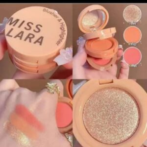 3 In 1 Matte Highlighter Blush Palette Pearly Blusher Shimmer Brighten Silkworm Eyeshadow Face Contour Powder Makeup Palette - Image 4