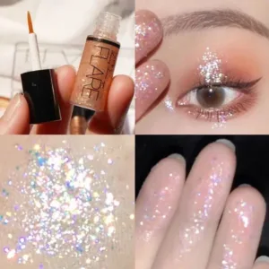 6 PCs set Liquid Glitter Eyeliner, Metallic Shimmer Glitter Eyeshadow, Long Lasting Waterproof Sparkling Eyeliner Eye Shadow - Image 3