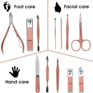 NYT Manicure Pedicure Nail Cutter Set 12 Pcs (Random Color) - Image 3