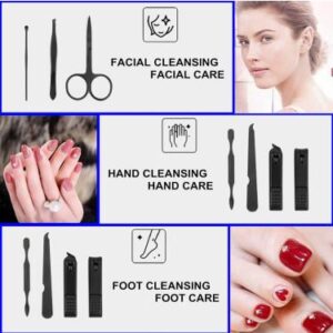 7 PCs QURIPE  Manicure set, Nail Clippers Kit, Stainless Steel Manicure Kit, Nail Clipping Tools Portable Travel Grooming Kit - Image 2