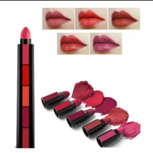 5 In 1 Huda Beauty Lipstick Nude Shades Matte lipsticks Waterproof | Long Lasting - Image 1