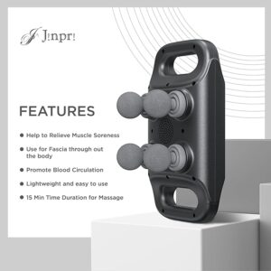Blue idea Deep Tissue Massage Gun with 4 Heads - Muscle Massager for Back, Neck, and Body Pain Relief Rechargeable - BLD-330 - Image 7