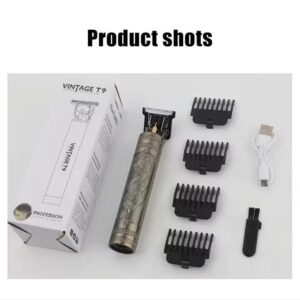 Alloy body (plastic ) - Vintage T9 Trimmer and Hair Clipper Cutting Machine For Men - Image 4