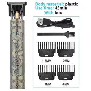 Alloy body (plastic ) - Vintage T9 Trimmer and Hair Clipper Cutting Machine For Men - Image 7