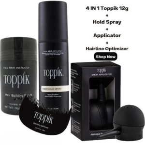 Toppik Hair Building Fiber 4-in-1 Combo Pack. This set includes Toppik Hair Fiber, Fiber Hold Spray, a Spray Applicator Pump, and a Hairline Optimizer Comb - Image 6