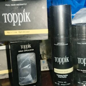 Toppik Hair Building Fiber 4-in-1 Combo Pack. This set includes Toppik Hair Fiber, Fiber Hold Spray, a Spray Applicator Pump, and a Hairline Optimizer Comb - Image 4