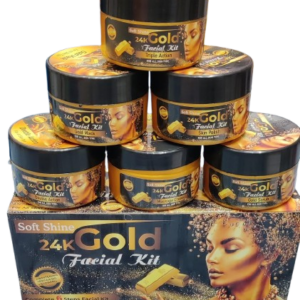 Soft Shine 24K Gold Facial Kit Whitening Facial Kit 6 steps Whitening And Glowing Facial Kit 300ml - Image 2