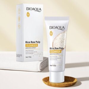 Bioaqua Rice Raw Pulp Cleanser / Face Wash (100g) - Image 3