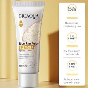 Bioaqua Rice Raw Pulp Cleanser / Face Wash (100g) - Image 5