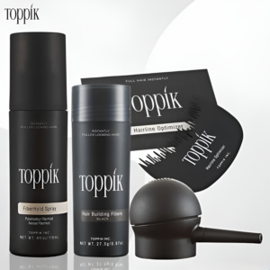 Toppik Hair Building Fiber (27.5g) + Hold Spray + Spray Applicator + Hairline Optimizer Comb - Image 1