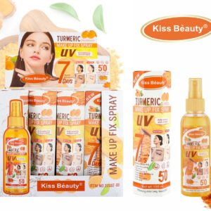 1 Pc Kiss Beauty Makeup Fix Spray – Turmeric Oil Infused – Set Your Look & Nourish Your Skin Glow All Day. 150ml - Image 6