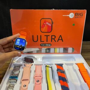 Waterproof 7-in-1 Ultra Smart Watch 2.01 with 2.1-inch Full HD Screen with Series 8 Wireless Charging and 7 Straps(Random colors) - Image 2