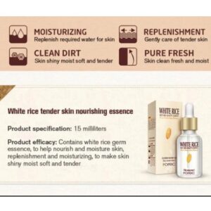 Rorec Moisturizing Anti Wrinkle Rice Face Serum for Open Pores 15ml - Image 5
