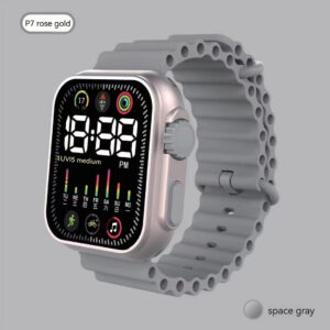 LED Electronic Watch | P7 Rose Gold Marine Band Fashion | Digital Sports Students Children LED Electronic Watch - Image 5