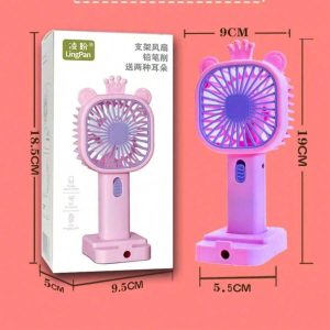 Fan with Sharpener | Mini Handheld Fan, Portable USB Fan for Home, Office, Bedroom, Rechargeable Fan with Pencil Sharpener - Random Design & Color - Image 8