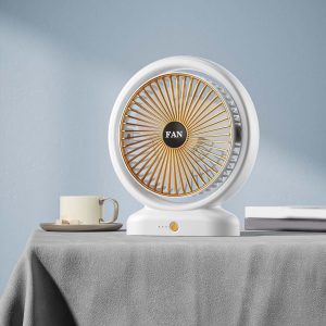 Desktop Fan Rechargeable, Mini Table Fan, Powerful Electric Fan withÂ  Adjustable Wind Speeds, Portable USB Fan for Home Office and Outdoors | Three-Speed Mini Desktop Fan with Colorful LED Lights â€“ USB & Battery Powered - Random ColorÂ  - Image 11
