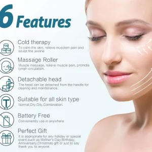 MARZAHAR Ice Roller for Face & Eye Puffiness Relief, Cold Gel Ice Face Roller Massager - Ice Roller Cool Roller For Face Eye Body Facial Shaping Anti Wrinkle Ice Roller Massager Smooth Skin ( Random Color ) - Image 12