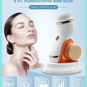 Cnaier 4 in 1 Electric Cleanser | Facial Cleansing Brush & Massager - Face Brush Set | Electric Rotating Face Scrubber for Deep Cleaning, Exfoliating, Blackhead Removing AE-8286 - Image 4