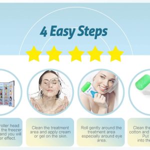 MARZAHAR Ice Roller for Face & Eye Puffiness Relief, Cold Gel Ice Face Roller Massager - Ice Roller Cool Roller For Face Eye Body Facial Shaping Anti Wrinkle Ice Roller Massager Smooth Skin ( Random Color ) - Image 13