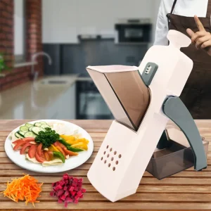 5 in 1 Mandoline Vegetable Slicer Food Chopper, Vegetable Cutter, Quick Fruit Dicer high quality (Random color) - Image 5