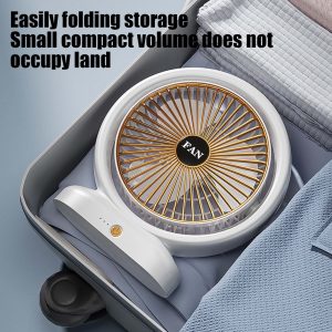 Desktop Fan Rechargeable, Mini Table Fan, Powerful Electric Fan withÂ  Adjustable Wind Speeds, Portable USB Fan for Home Office and Outdoors | Three-Speed Mini Desktop Fan with Colorful LED Lights â€“ USB & Battery Powered - Random ColorÂ  - Image 10