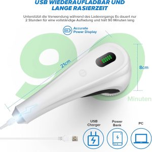 M23 Portable Lint Remover USB Rechargeable Lint Remover for Various Fabrics With Screen Power Display - Image 6