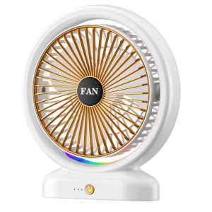Desktop Fan Rechargeable, Mini Table Fan, Powerful Electric Fan withÂ  Adjustable Wind Speeds, Portable USB Fan for Home Office and Outdoors | Three-Speed Mini Desktop Fan with Colorful LED Lights â€“ USB & Battery Powered - Random ColorÂ  - Image 15