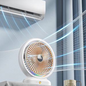Desktop Fan Rechargeable, Mini Table Fan, Powerful Electric Fan withÂ  Adjustable Wind Speeds, Portable USB Fan for Home Office and Outdoors | Three-Speed Mini Desktop Fan with Colorful LED Lights â€“ USB & Battery Powered - Random ColorÂ  - Image 12
