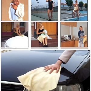 Clean Cham Absorbant Car, Home Cleaning Synthetic Chamois Leather Magic Cloth(Random Color) - Image 5