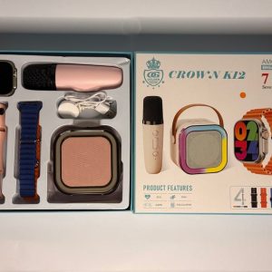 Crown K12 Watch & Speaker Set - Best Quality Speaker Set & Watch Set | Watch with Karaoke Speaker | Watch with 4 Multiple Random Color Straps - Image 7