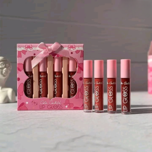 4-Piece Color Castle Bow Lip Gloss Set â€“ Cute Bow Design, Vibrant Shades, Smooth & Glossy Finish - Image 4