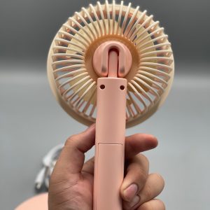 Mini Portable Electric Fan for Students, Dorm Room â€“ USB Rechargeable, Quiet Desktop Fan â€“ Compact Volcanic Ash Design - ( Random Color ) - Image 6