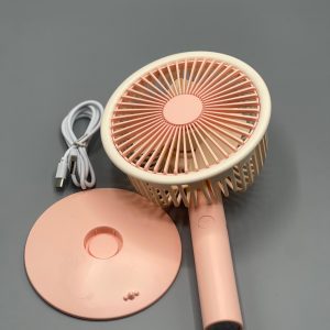 Mini Portable Electric Fan for Students, Dorm Room â€“ USB Rechargeable, Quiet Desktop Fan â€“ Compact Volcanic Ash Design - ( Random Color ) - Image 4