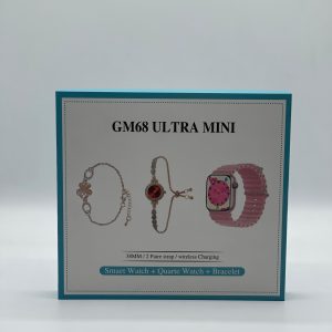GM68 Ultra Mini Smartwatch + Quartz Bracelet Watch Combo | Wireless Charging | Stylish Dual Watch SetÂ  - Image 8
