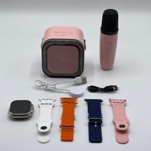 Crown K12 Watch & Speaker Set - Best Quality Speaker Set & Watch Set | Watch with Karaoke Speaker | Watch with 4 Multiple Random Color Straps - Image 3