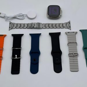 7-in-1 Ultra Smart Watch â€“ Advanced Multi-Feature Fitness Tracker with Heart Rate Monitor, Sleep Tracking, Bluetooth Calling, Sports Modes & More Random Color Straps - Smartwatch With 6 Silicone Stripes And 1 Metal Strip - Image 6