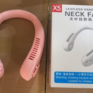 X5 Leafless Hanging Neck Fan with Adjustable Neck Band - Portable Rechargeable Neck Fan - Neck Fan For Summer (Random Color) - Image 5