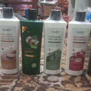 Pack Of 01 - Lichen Professional Shampoo Set 400ml â€“ Keratin, Rice Water, Coconut, Peppermint, Red Onion, Argan Oil - Image 4