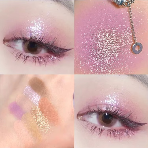 08 Colors Biya Star Flash Eight-Color Eye Shadow Palette Matte Pearl Light Fine Color Milk Tea Earth Niche Glitter Eye Shadow - 8 colors Korean Trending Eye Shadow PaletteÂ  - Image 4