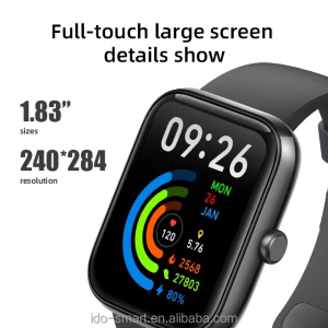 H20 Smartwatch Made in Dubai â€“ Waterproof Fitness Tracker with Heart Rate Monitor, Blood Pressure, Sleep Tracking, Step Counter, Touchscreen Sports Watch for Men and Women - Black Color - Image 10
