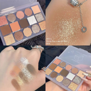 Biya Makeup High Pigmented Eyeshadow Palette Makeup Cosmetics 15 Colors Powder Glitter Eyeshadow Palette - Image 13
