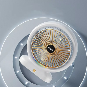Desktop Fan Rechargeable, Mini Table Fan, Powerful Electric Fan withÂ  Adjustable Wind Speeds, Portable USB Fan for Home Office and Outdoors | Three-Speed Mini Desktop Fan with Colorful LED Lights â€“ USB & Battery Powered - Random ColorÂ  - Image 18