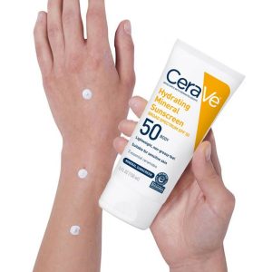 CeraVe Hydrating Mineral Sunscreen SPF 100 ml - CeraVe Hydrating Sun Block | Best Skin Care Sunscreen - Original - Image 5