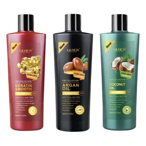 Pack Of 01 - Lichen Professional Shampoo Set 400ml â€“ Keratin, Rice Water, Coconut, Peppermint, Red Onion, Argan Oil - Image 1