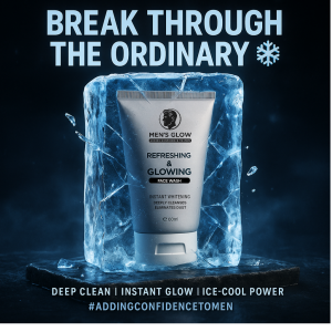 Men's Glow Facewash Bundle – Facewash + Whitening Cream Combo Set - Image 3
