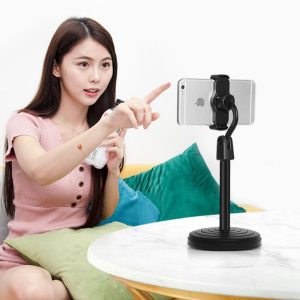 Multifunction Mobile Tripod Stand Mini Tripod Stand Mobile Holder Adjustable Height & Angle Phone Holder - Image 3