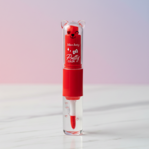 2 in 1 Cute Lip Balm + Lip Oil ? Moisturizing, Glossy & Nourishing Lip Care | Available in Yellow, Red, Pink, Dark Pink, Purple & Sky Blue - Image 3