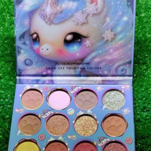 12 Color Rainbow Eyeshadow Pallette , Matte and Shimmery eye palette eye makeup for all girls - Image 2