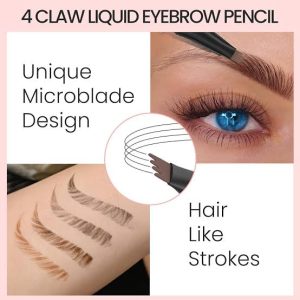 ( Tattoo brow) 4 Points Tip Tattoo Pen | 4 Tip Tattoo Eyebrow Pen | Eyebrow Pencil Creates Natural Makeup Effect - Image 1