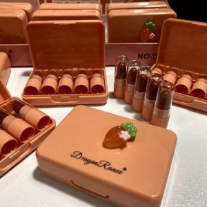 5 Pcs Dragon Ranee Carrot Mini Lipstick Set | Long Lasting Makeup Waterproof Lipstick (Random Color) - Image 4